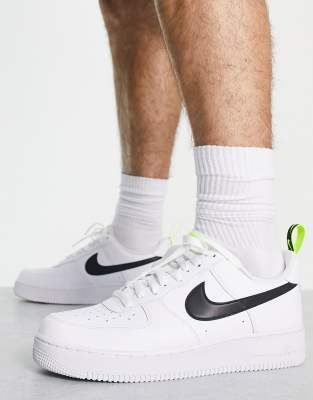 nike white & black air force 1 07 essential trainers