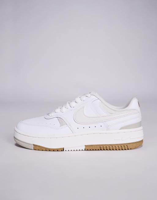 Nike air force white with best sale black swoosh