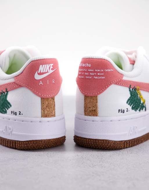 Nike air force shop 1 rose embroidery