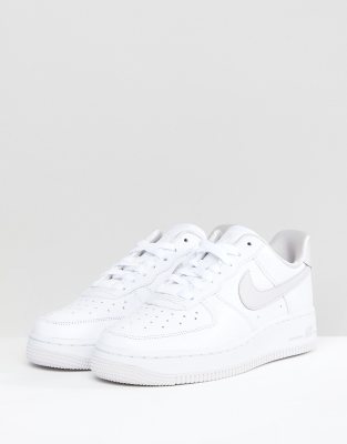 white air force with grey tick