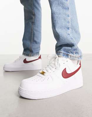 Nike air force one rouge et blanc sale