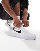 Air force 1 outlet white with black swoosh