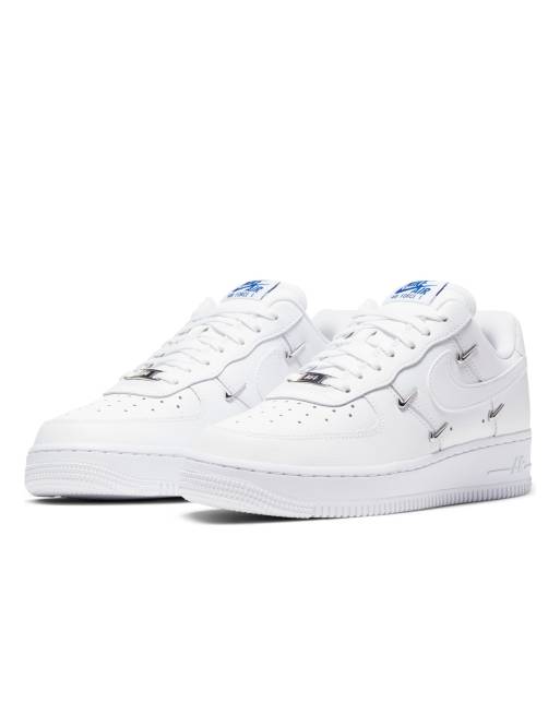 Nike air force 2024 1 with metallic swoosh