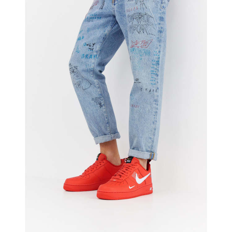 Orange air force 1 07 lv8 utility on sale trainers