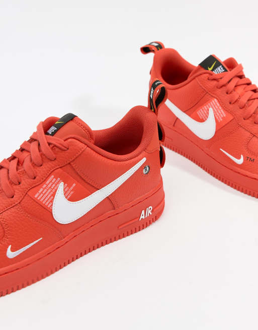 Nike orange air force 1 sales 07 lv8 utility trainers