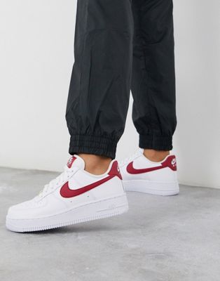 maroon and white air force ones