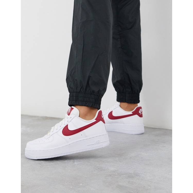 Air force 1 top white-cool grey-maroon