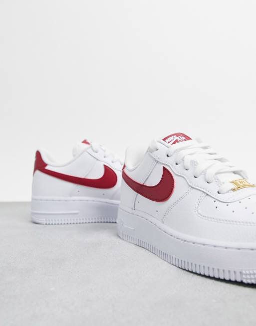 Air force 1 hot sale white and maroon