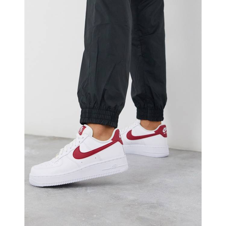 white and burgundy nikes