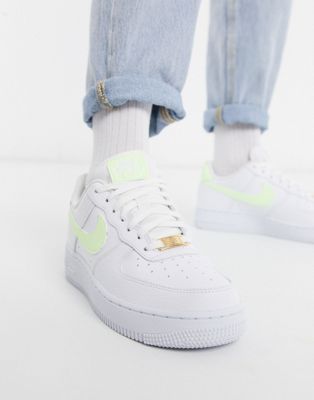 Nike Air Force 1 '07 white and Fluro 
