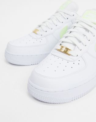 nike air force 1 white and fluro green
