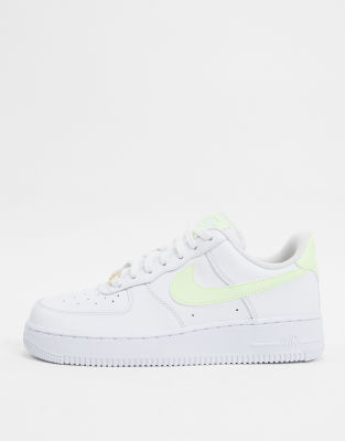 white air force with neon tick