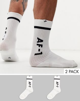 white nike socks with air force ones