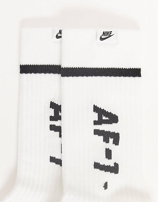 Nike Air Force 1 2 pack socks in white