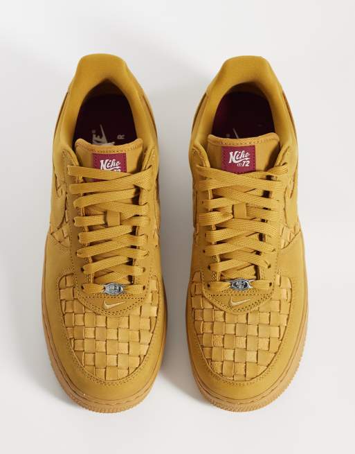 Nike - Air Force 1 - Baskets basses rétro en daim tissé - Fauve, 3 de 5