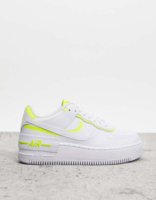 Nike Air Force 1 Baskets Blanc ombr et jaune ASOS