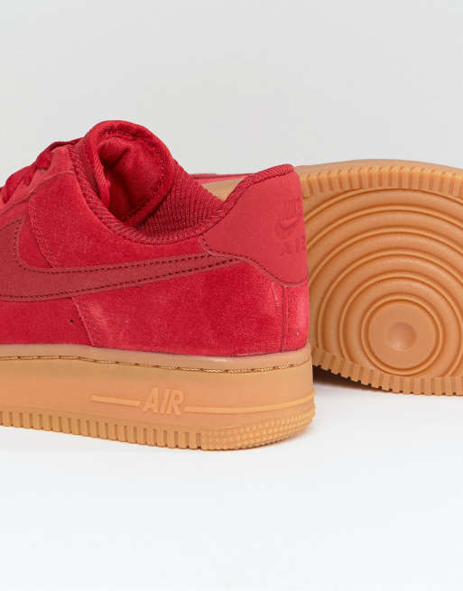 Air force 1 sales rouge daim