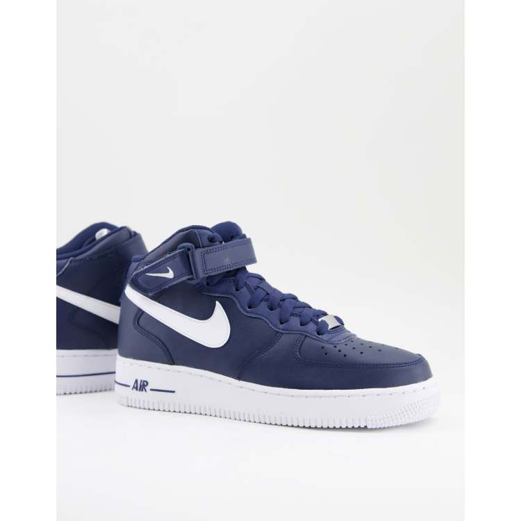 Air force 1 blanche et bleu marine sale