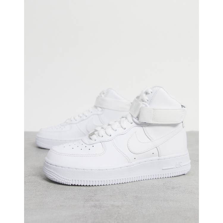 Nike Air Force 1 Baskets montantes Triple blanc ASOS