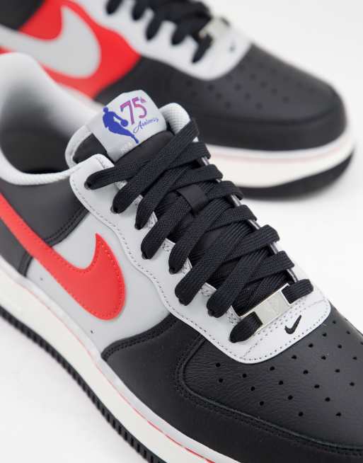 Nike Air Force 1 Baskets Noir et rouge ASOS