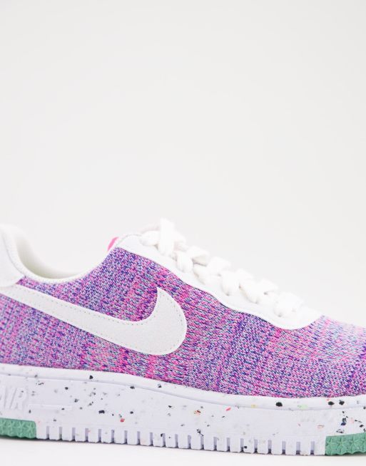 Nike – Air Force 1 – Crater Flyknit – Lila och blå träningsskor - MBLUE, 2 av 4