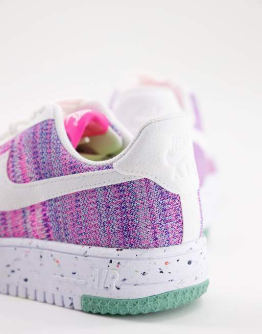 Nike – Air Force 1 – Crater Flyknit – Lila och blå träningsskor - MBLUE, 3 av 4