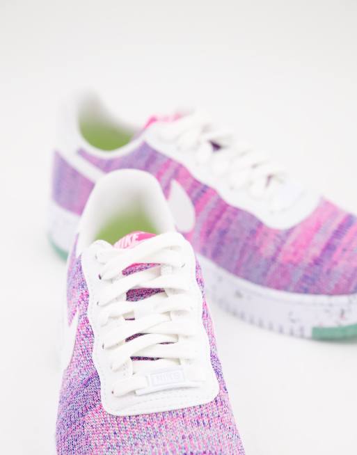 Nike – Air Force 1 – Crater Flyknit – Lila och blå träningsskor - MBLUE, 4 av 4