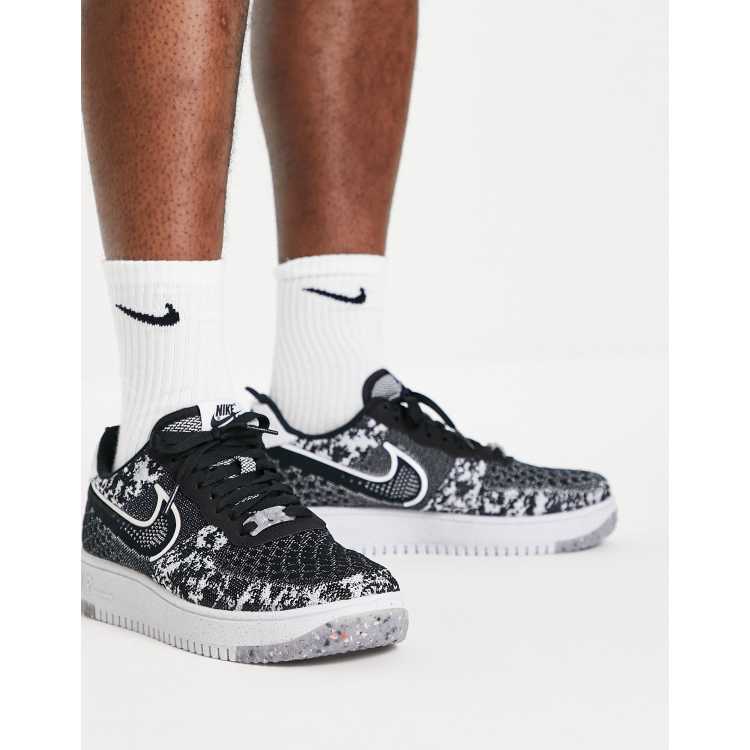 Nike Air Force 1 Crater Flyknit Next sneakers in black ASOS