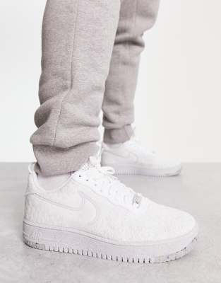 white flyknit air force ones