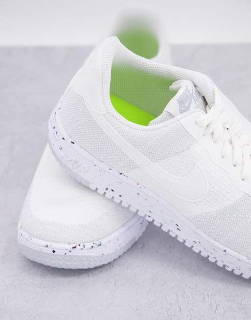 Nike Air Force 1 Crater Flyknit trainers in white ASOS