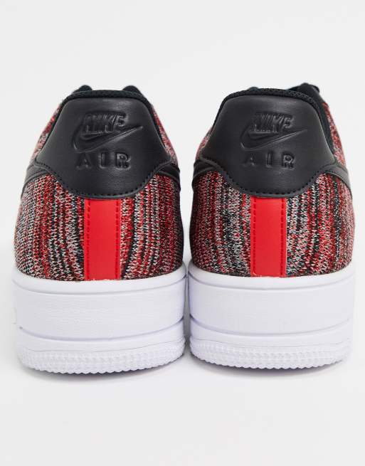 Nike air force 1 hotsell low flyknit bordowe czarne