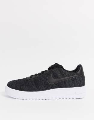 air force 1 flyknit black and white