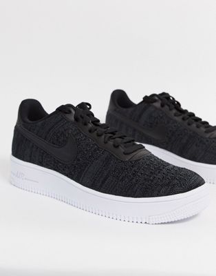 nike air force 1 flyknit 2.0 trainers in black