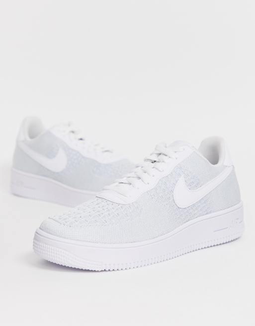 Nike Air Force 1 Flyknit trainers in white ASOS