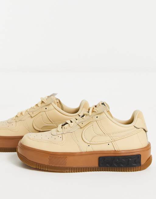 Nike Air Force 1 Fontanka sneakers beige brown ASOS