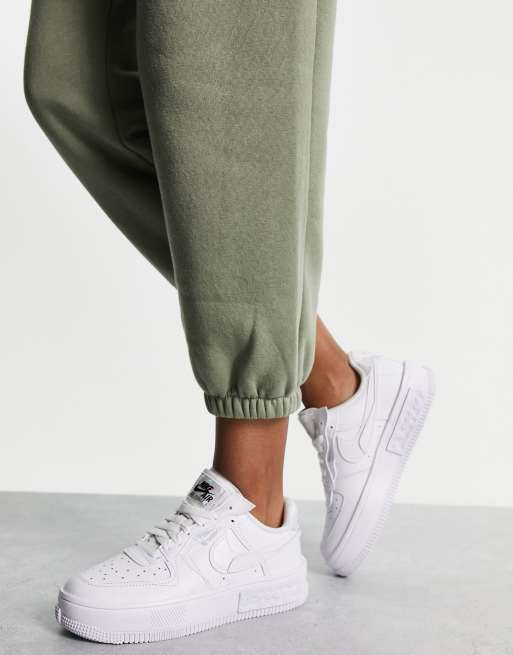 Nike Air Force 1 sneakers in triple white ASOS