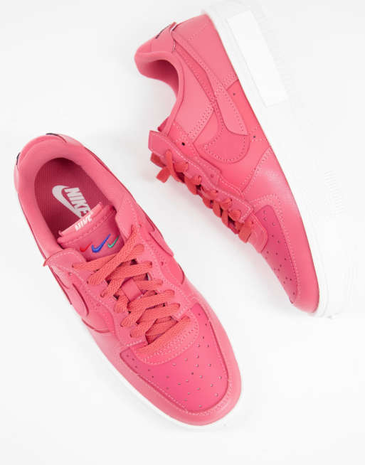 Nike Air Force 1 Fontanka trainers in archaeo pink, 3 of 4