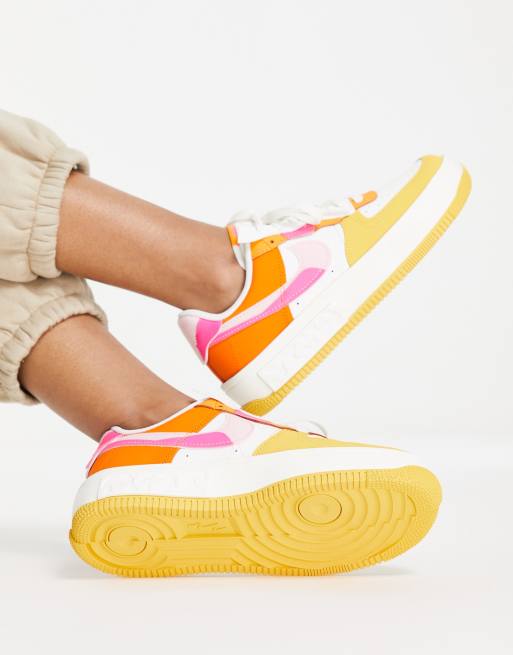 air force 1 pink and yellow