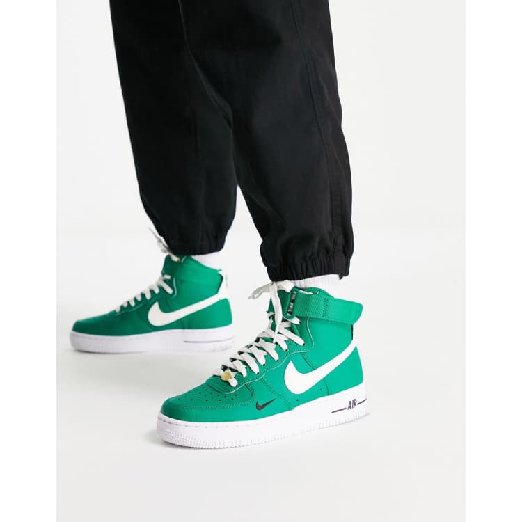 Nike Air Force 1 Hi 40th anniversary sneakers in malachite green