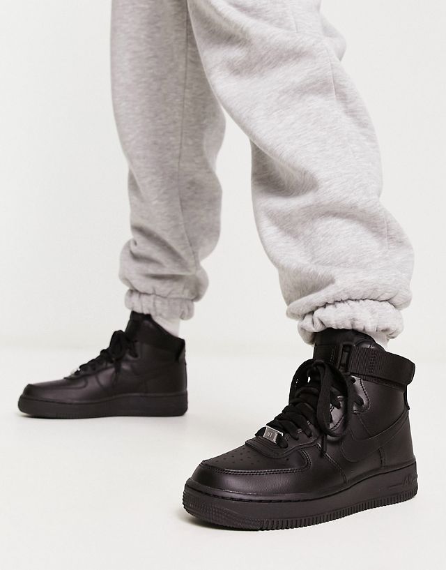 Nike Air Force 1 Hi sneakers in triple black