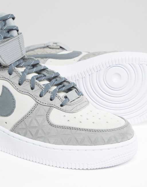 Nike Air Force 1 Hi Trainers In Grey Suede