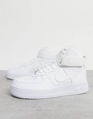 nike air force 1 hi sneakers in triple white