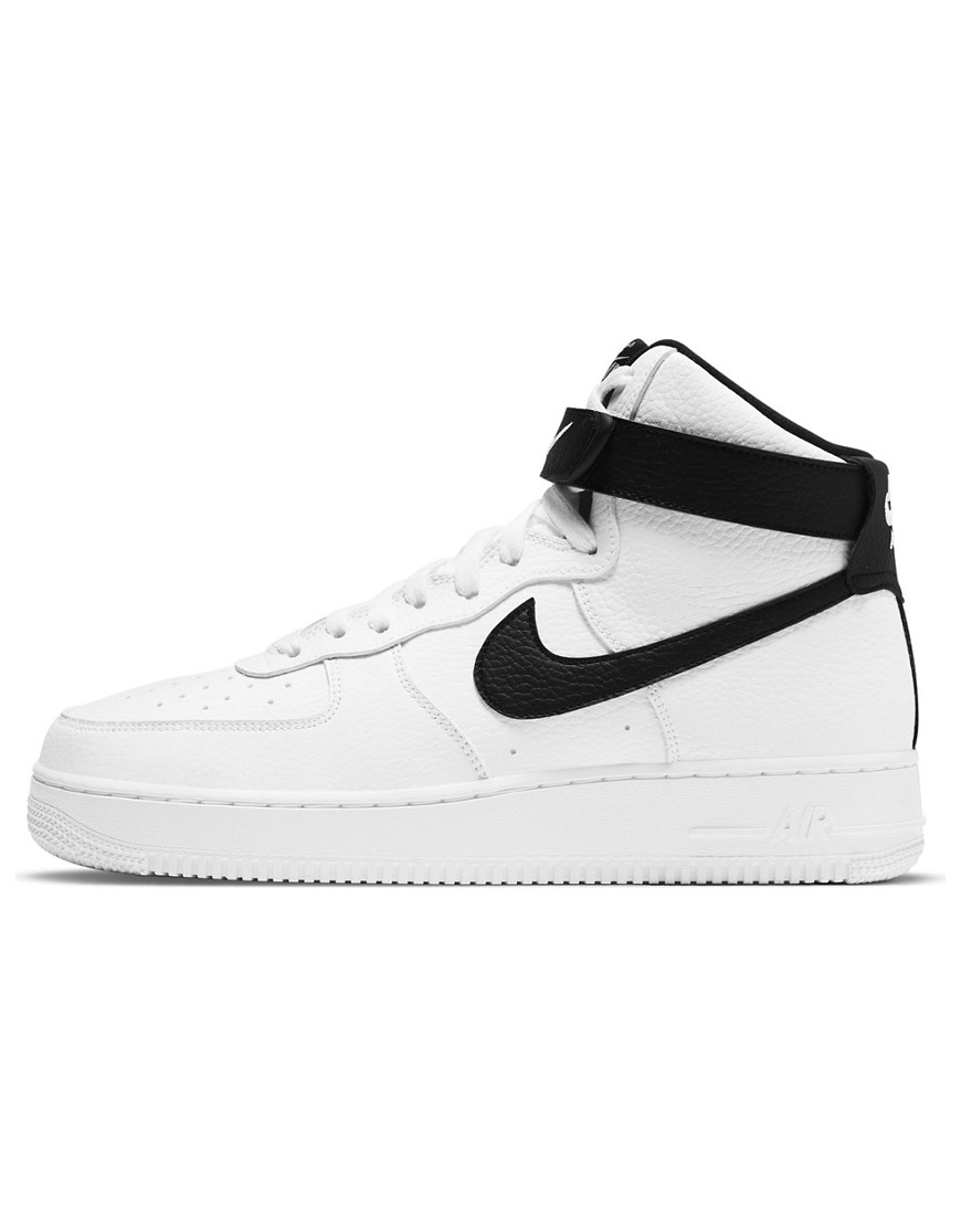 NIKE AIR FORCE 1 HIGH '07 AN21 SNEAKERS IN WHITE/BLACK