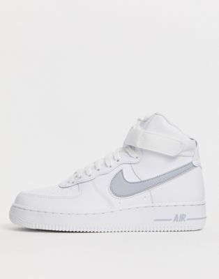 nike air force 1 white with grey swoosh