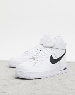 Nike - Air Force 1 High '07 - Sneakers bianche/nere-Bianco