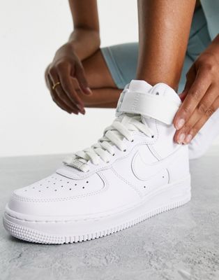 Nike Air Force 1 High trainers in triple white | ASOS