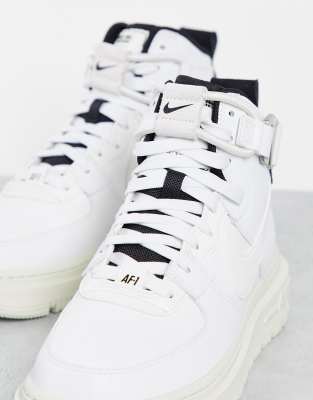 nike white air force 1 high utility trainers