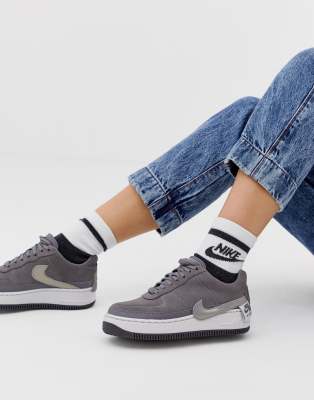 Nike - air force 1 jester - grijze sneakers-grijs