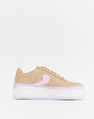 nike air force 1 beige and pink 