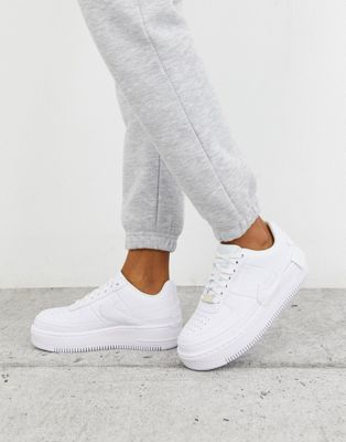 nike air force 1 jester trainers in triple white